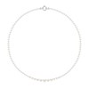 Collier Chute - Véritables Perles de Culture d'Eau Douce Rondes de 3 à 6 mm - Blanc Naturel - Or Blanc - vue V1