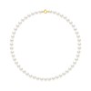 Collier Rang 'Princesse' - Véritables Perles de Culture d'Eau Douce Rondes 8-9 mm - Blanc Naturel - Or Jaune 750 Millièmes - vue V1