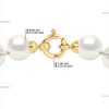 Collier Rang 'Princesse' - Véritables Perles de Culture d'Eau Douce Rondes 8-9 mm - Blanc Naturel - Or Jaune 750 Millièmes - vue V3