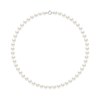 Collier Rang 'Princesse' - Véritables Perles de Culture d'Eau Douce Rondes 8-9 mm - Blanc Naturel - Or Blanc 750 Millièmes - vue V1