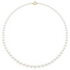 Collier Rang 'Princesse' - Véritables Perles de Culture d'Eau Douce Rondes de 12 à 6 mm - Blanc Naturel - Or Jaune 750 Millièmes - vue V1