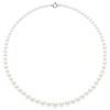 Collier Rang 'Princesse' - Véritables Perles de Culture d'Eau Douce Rondes de 12 à 6 mm - Blanc Naturel - Or Blanc 750 Millièmes - vue V1