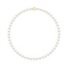 CHOKER - Véritables Perles de Culture d'Eau Douce Rondes 10-11 mm - Blanc Naturel - Or Jaune - vue V1