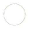 CHOKER - Véritables Perles de Culture d'Eau Douce Rondes 10-11 mm - Blanc Naturel - Or Blanc - vue V1