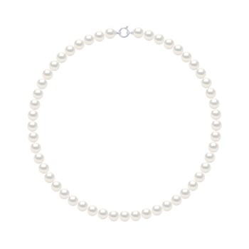 CHOKER - Véritables Perles de Culture d'Eau Douce Rondes 10-11 mm - Blanc Naturel - Or Blanc