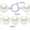 CHOKER - Véritables Perles de Culture d'Eau Douce Rondes 10-11 mm - Blanc Naturel - Or Blanc - vue V3