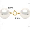 Collier - Rang Véritables Perles de Culture d'Eau Douce Rondes 12-13 mm - Blanc Naturel - Or Jaune - vue V3