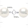 Collier - Rang Véritables Perles de Culture d'Eau Douce Rondes 12-13 mm - Blanc Naturel - Or Blanc - vue V3