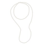 Sautoir OPERA en Véritables Perles de Culture d'Eau Douce Rondes 7-8 mm - Blanc Naturel