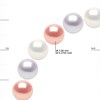 Sautoir OPERA - Véritables Perles de Culture d'Eau Douce Rondes 7-8 mm - Couleurs Pastelles Naturelles - vue V3