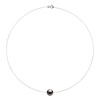 Collier - Véritable Perle de Culture de Tahiti Ronde 10-11 mm - Câble Or Blanc - vue V1