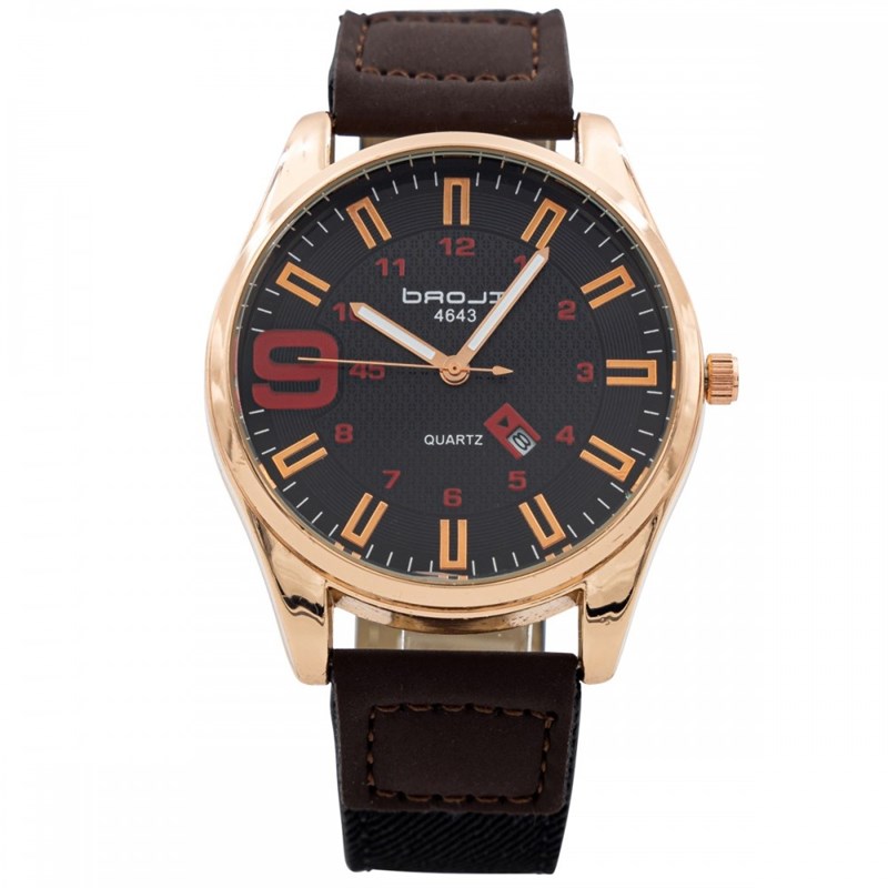 Montre Homme CHTIME bracelet Cuir Noir