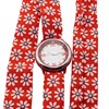 Montre Femme CHTIME bracelet Tissu Rouge - vue V1