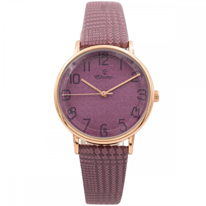 Montre Femme CHTIME bracelet Cuir Violet