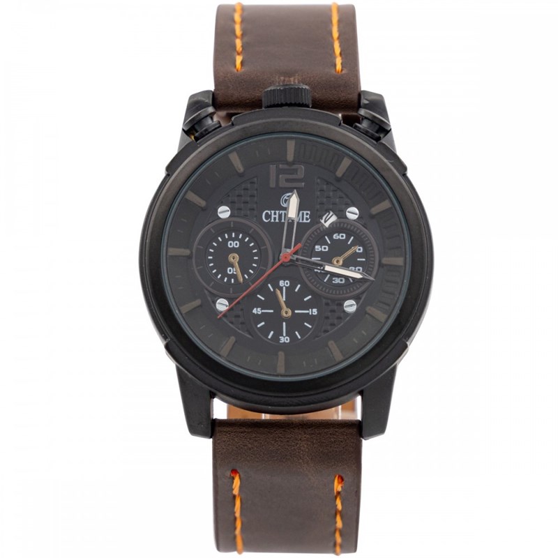 Montre Homme CHTIME bracelet Cuir Marron