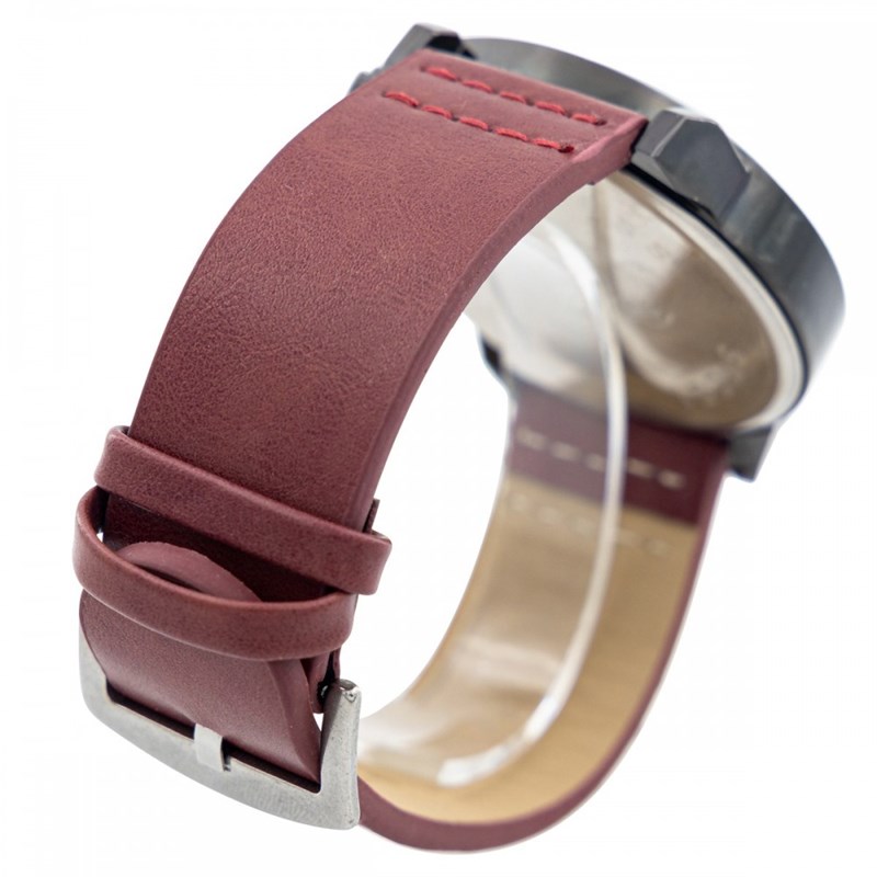 Montre Homme CHTIME bracelet Cuir Rouge - vue 3