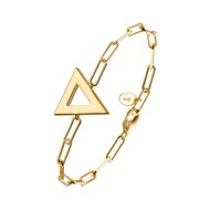 Bracelet chaine argent doré triangle tal