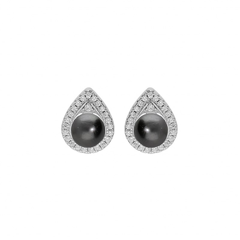 Boucles d'oreilles Argent - Perles de Tahiti