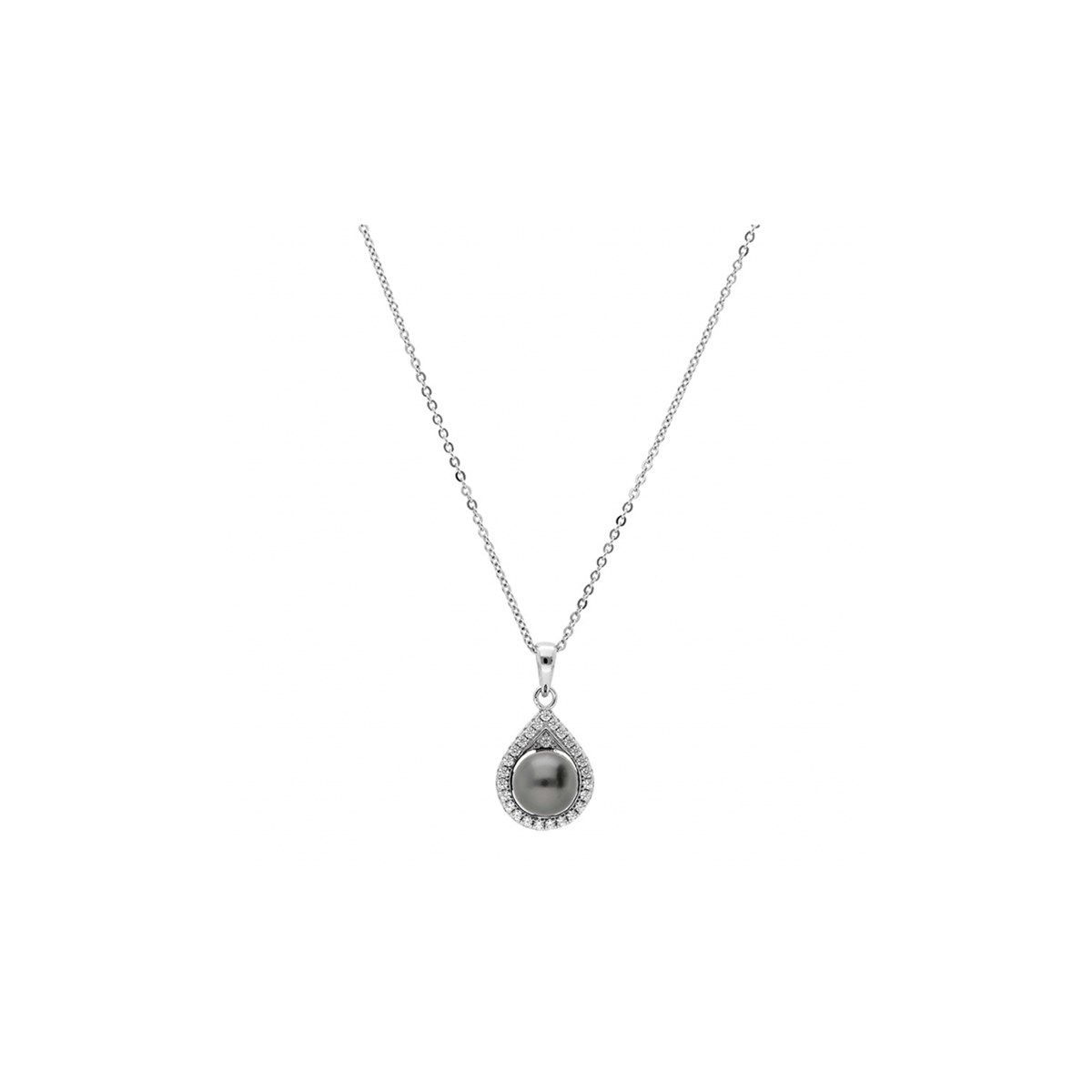 Collier pendentif Argent - Perle de Tahiti