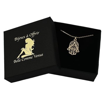 Ketting Fatma's hand geciseleerd Verguld 750 3 micron