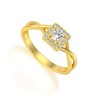 Bague en Or Jaune 18 Carats avec Diamants - Élégance Classique | Aden Boutique - vue V1