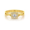 Bague en Or Jaune 18 Carats avec Diamants - Élégance Classique | Aden Boutique - vue V3