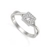Bague Diamant en Or Blanc 18K - Luxe Moderne | Aden Boutique - vue V1