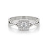 Bague Diamant en Or Blanc 18K - Luxe Moderne | Aden Boutique - vue V3