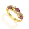 Bague ADEN Or 585 Jaune Rubis et diamants 2.51grs - vue V1