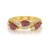 Bague ADEN Or 585 Jaune Rubis et diamants 2.51grs - vue V3