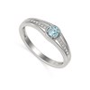 Bague ADEN Aigue-Marine et diamants sur Argent 925 2.295grs - vue V1