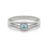 Bague ADEN Aigue-Marine et diamants sur Argent 925 2.295grs - vue V3