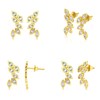 Boucles d'oreilles ADEN Or 585 Jaune Diamant 1.71grs - vue V2
