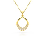 Collier Pendentif ADEN Or 585 Jaune Diamant Chaine Or incluse 1.402grs