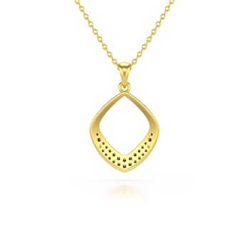 Collier Pendentif ADEN Or 585 Jaune Diamant Chaine Or incluse 1.402grs