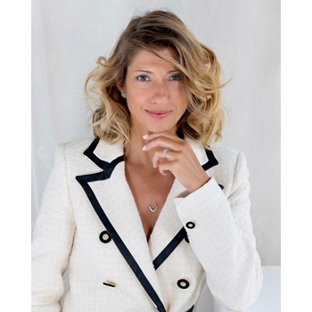 Collier Pendentif en Or Blanc 585 et Diamants - Création Épurée Aden Bijoux