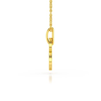 Collier Pendentif ADEN Coeur Or 585 Jaune Diamant Chaine Or incluse 1.91grs