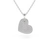 Collier Pendentif ADEN Coeur Or 585 Blanc Diamant Chaine Or incluse 1.91grs - vue V1