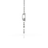 Collier Pendentif ADEN Coeur Or 585 Blanc Diamant Chaine Or incluse 1.91grs - vue V4