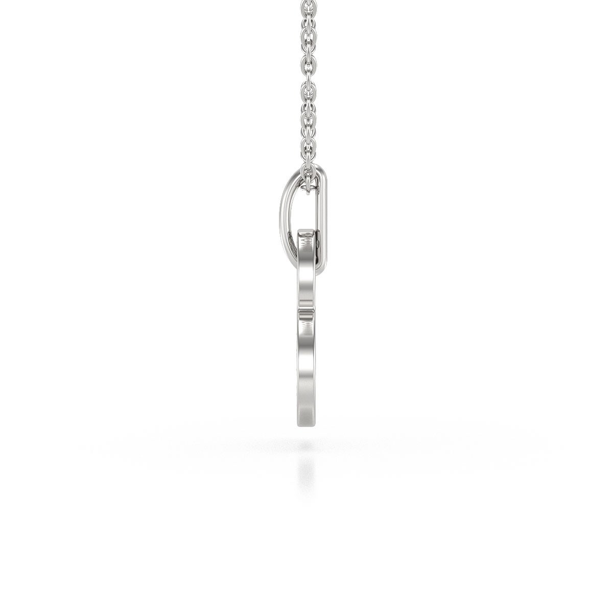 Collier Pendentif ADEN Coeur Diamant Chaine Argent 925 incluse 1.91grs - vue 4