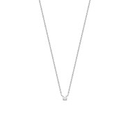 Collier Brillaxis argent solitaire oxyde 4 mm