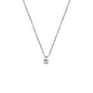 Collier Brillaxis argent solitaire oxyde 3 mm