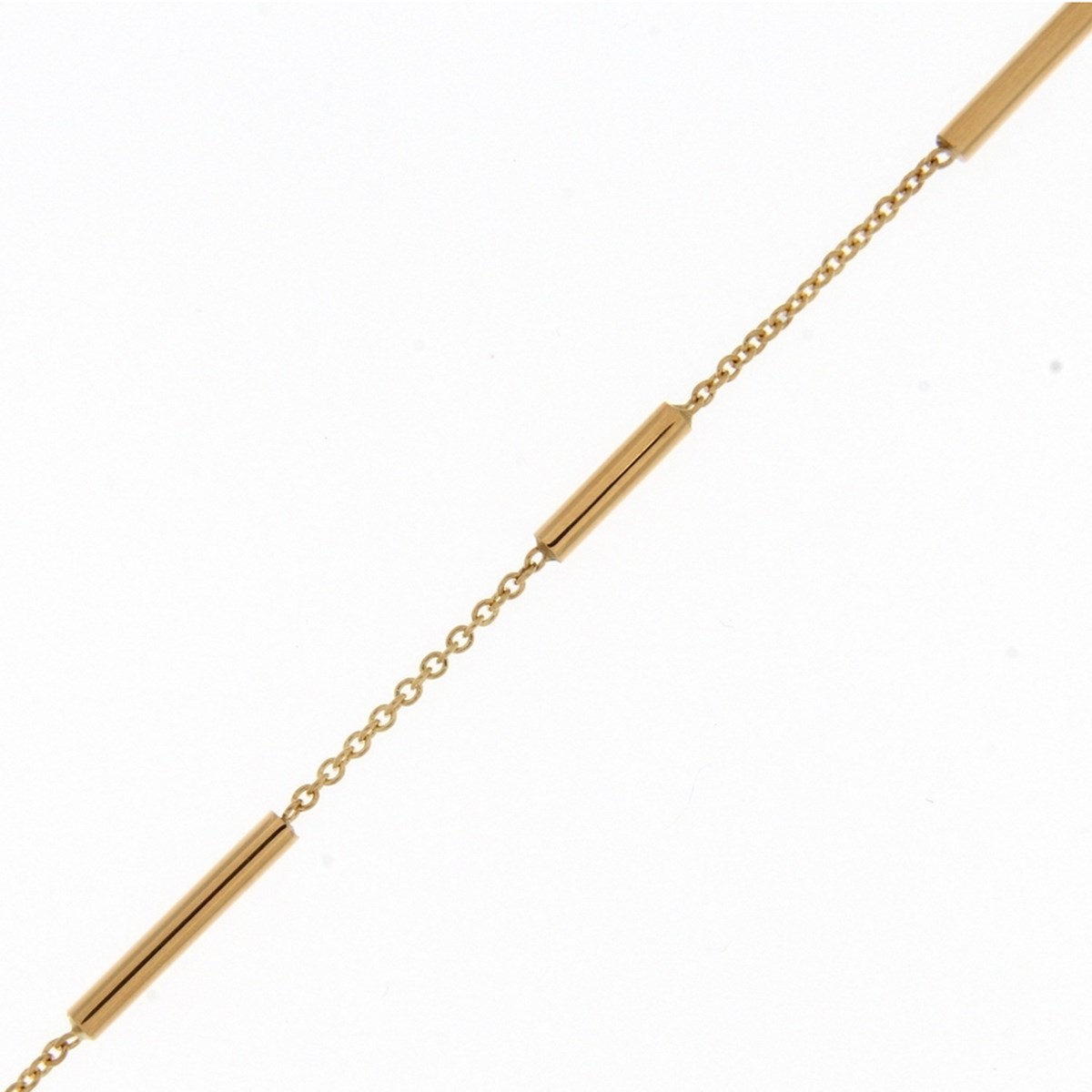 Bracelet Brillaxis or 18 carats chaine forçat/tubes