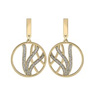 Boucles d'oreilles or jaune 18 carats cercle ajouré