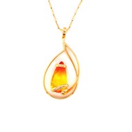 Collier Andrea Marazzini doré Elegant Fire Opal