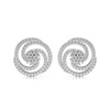 Boucles d'Oreille Spirales Or Blanc 585 millième & Diamants 4.01grs - vue V1