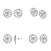 Boucles d'Oreille Spirales Or Blanc 585 millième & Diamants 4.01grs - vue V2