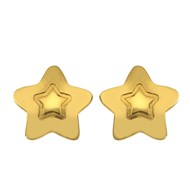 Boucles d'oreilles Brillaxis étoiles or 9 carats
