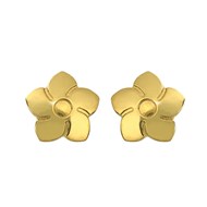 Boucles d'oreilles Brillaxis fleur or jaune