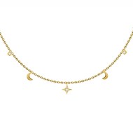 Collier Agatha plaqué or pampilles oxydes Galaxie